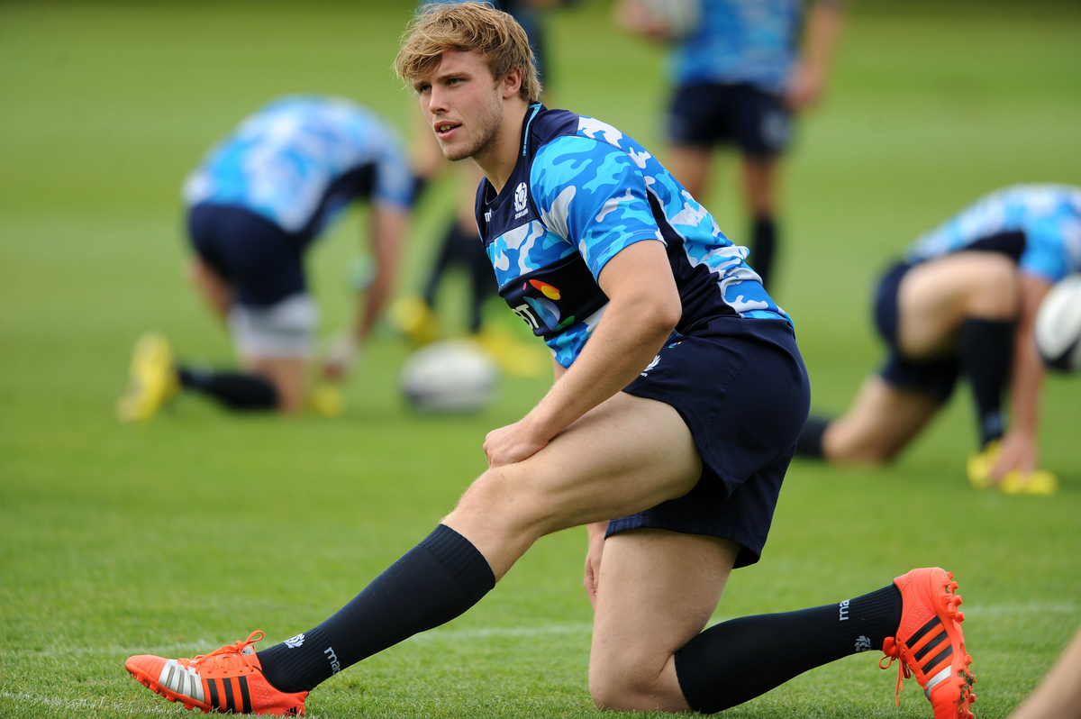 Jonny Gray - Scotland lock. squad training, BT Murrayfield Stadium