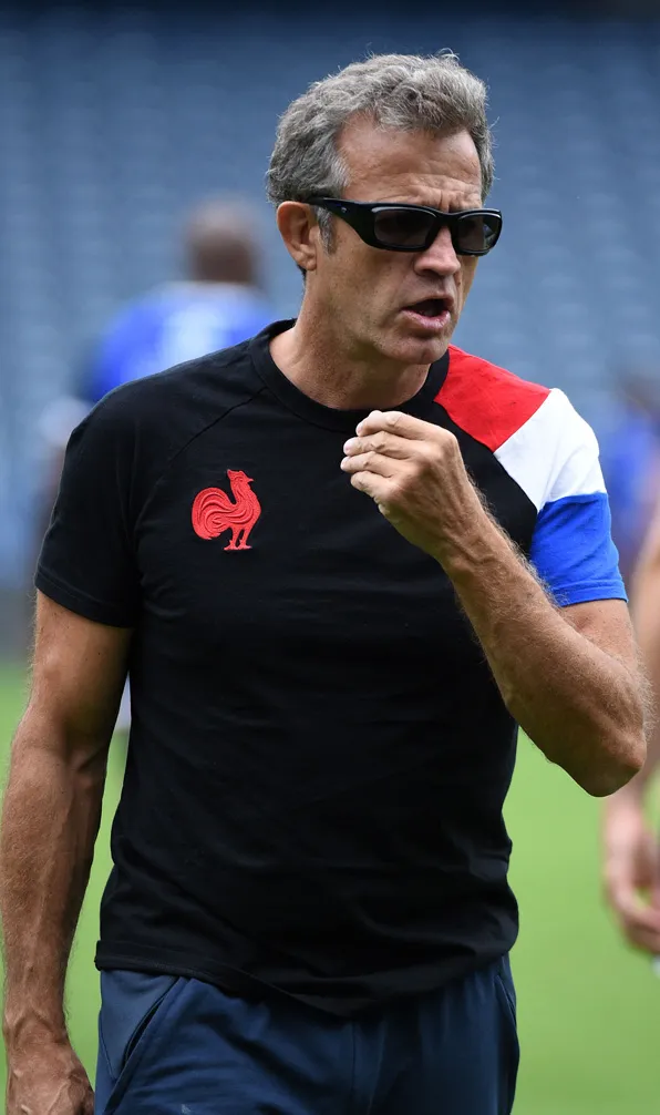 T-Shirts French coach determined to get his team performing, wearing a France rugby t-shirt