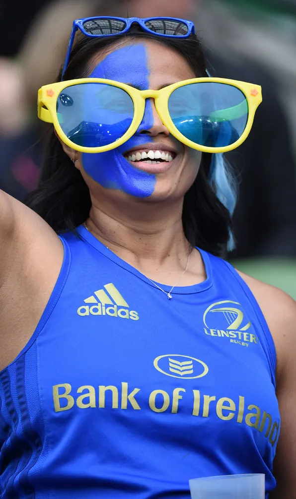 Womens T-Shirts & Vests Female rugby supporter proudly wearing her teams colours