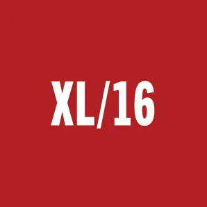 Square red button for shop by size extra large sixteen