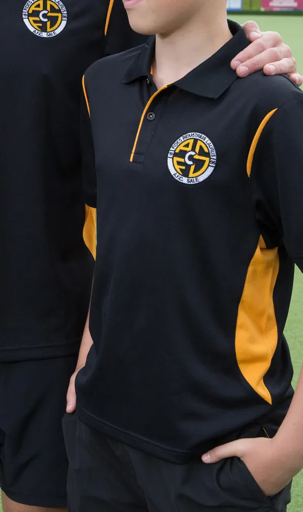 Teamwear Polo Shirts Rugby players embrace after a game wearing matching club polo shirts embroidered by Rugbystore
