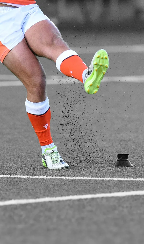 Shop All Rugby Boots Now Close up image of Edinburgh kicker wearing Adidas Rugby Boots
