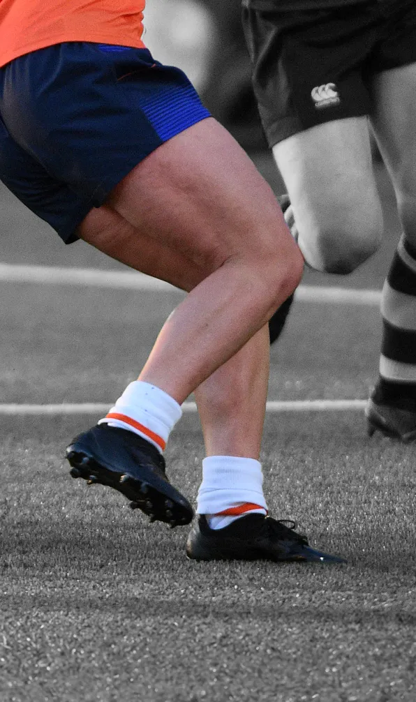 Shop All Boots Now Close up of Female player wearing black Rugby Boots
