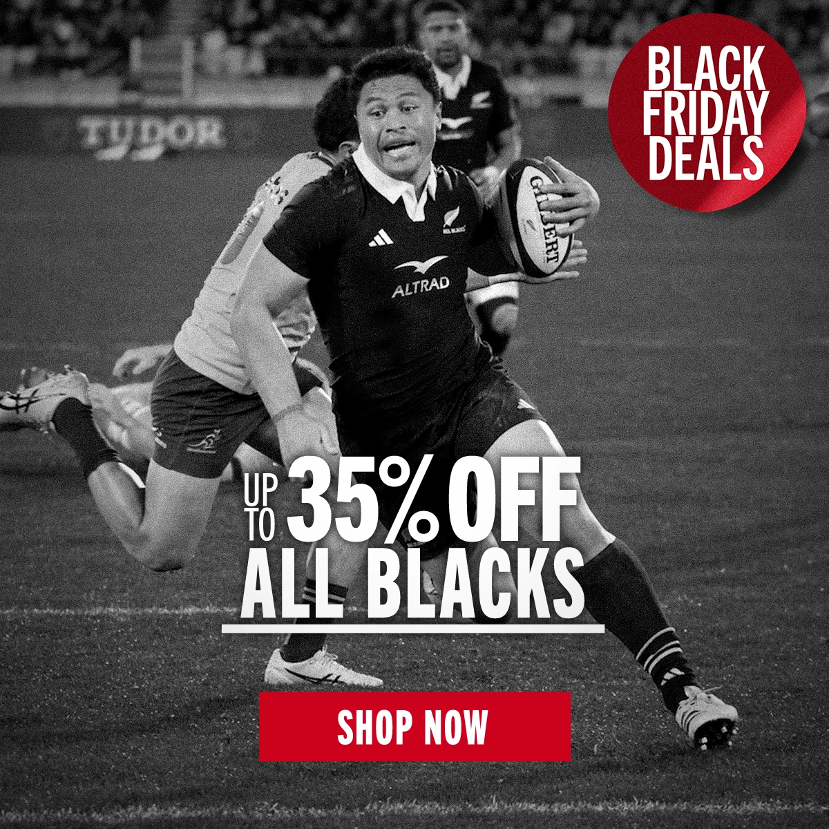 Make the most of the rugby deals this Black Friday in our All Blacks range of clothing