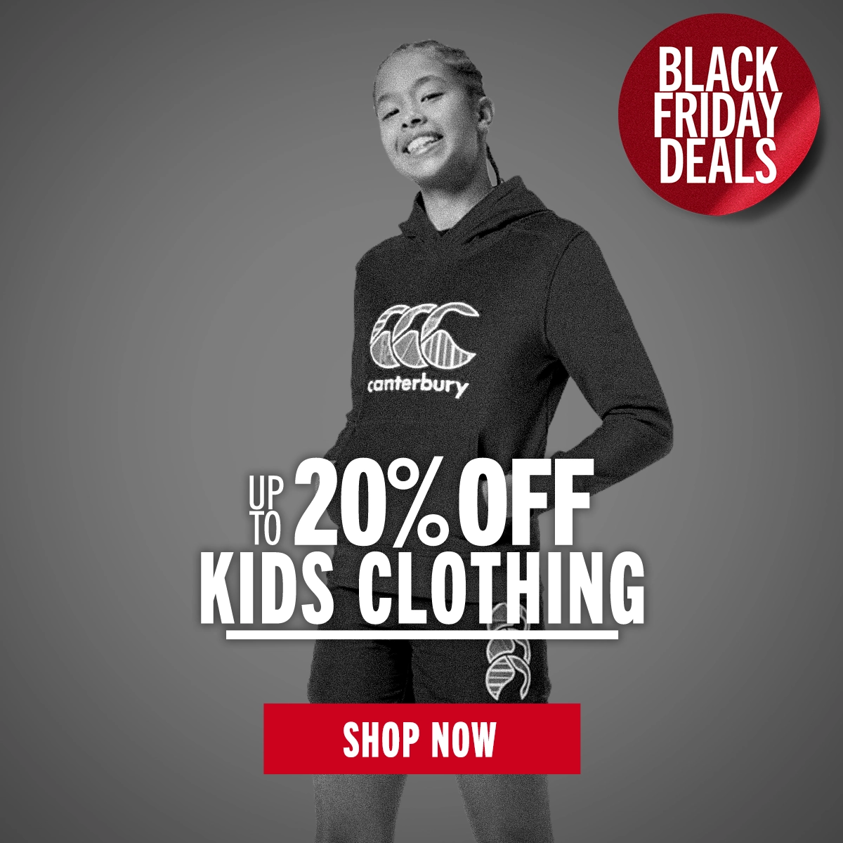 Upgrade your wardrobe this Black Friday deals across all kids clothing.