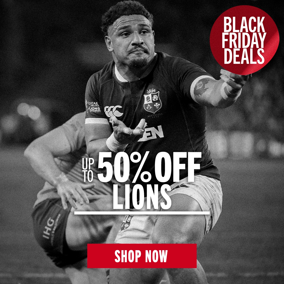Make the most of the Black Friday and the best deals on the British & Irish Lions 2025 ranges.