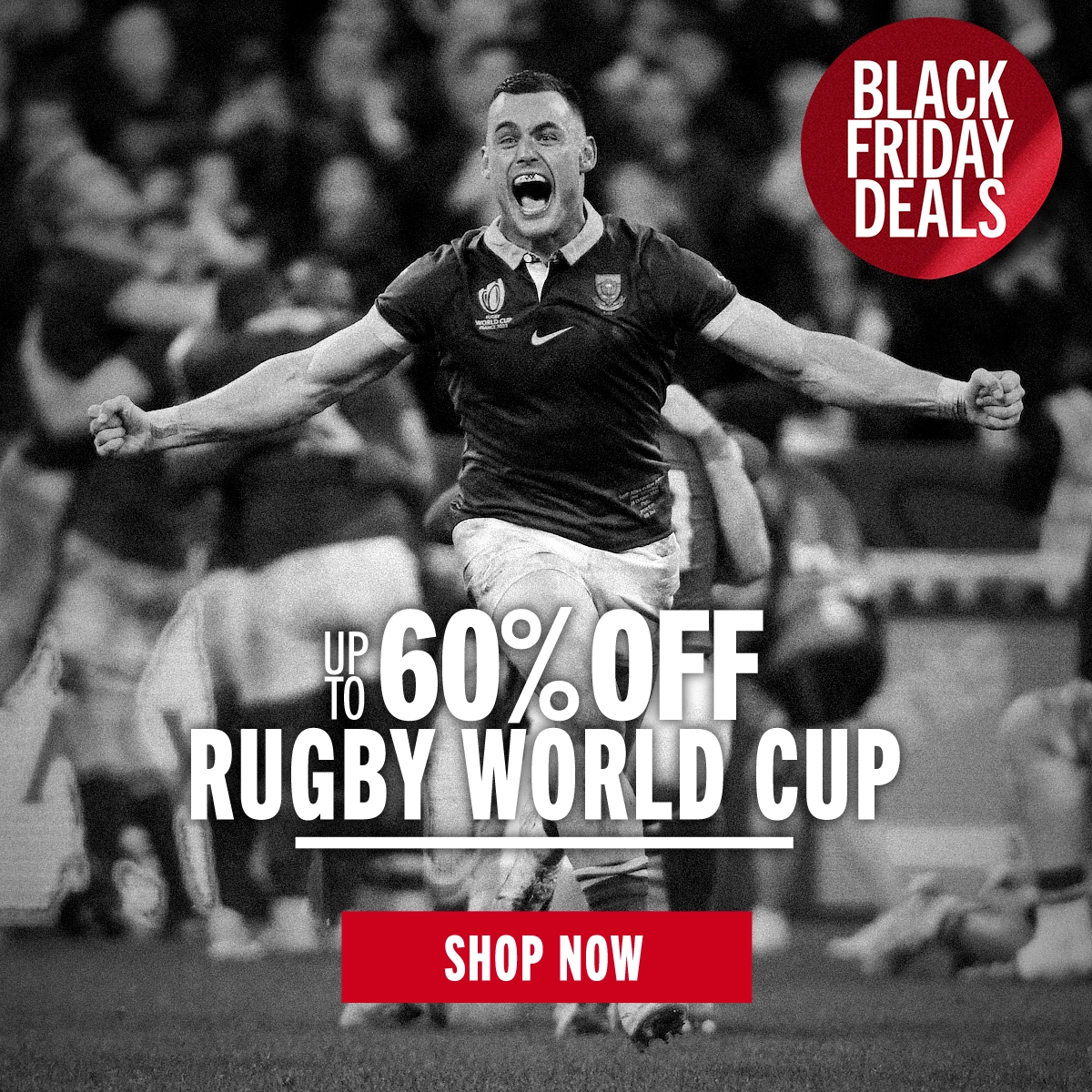 Commemorate the iconic occasion with Rugby World Cup merchandise in the Black Friday Deals