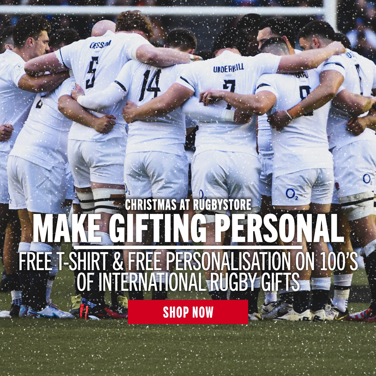Gifts to Personalise at Rugbystore A rugby team huddle before a match