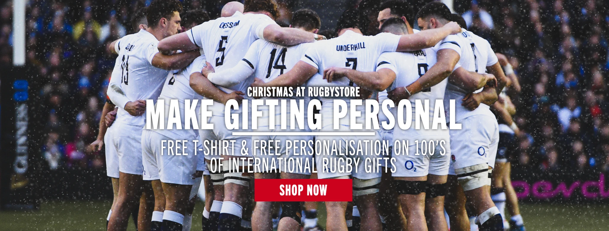 Gifts to Personalise at Rugbystore A rugby team huddle before a match