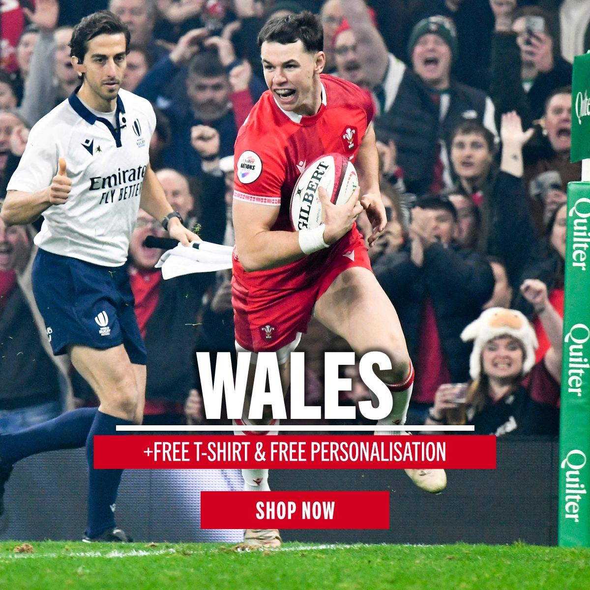 Wales Free T-Shirt & Free Personalisation