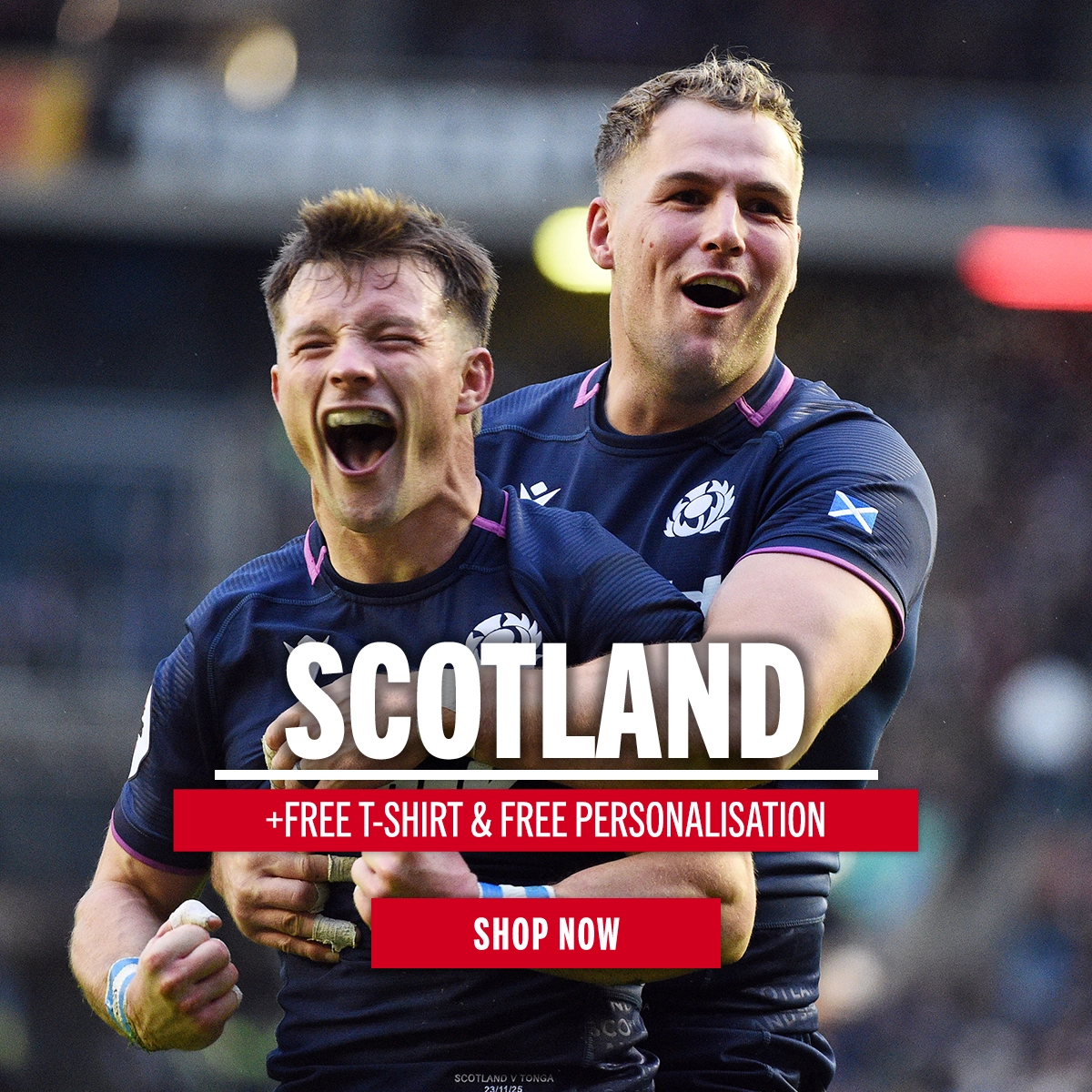 Scotland +Free T-Shirt & Free Personalisation