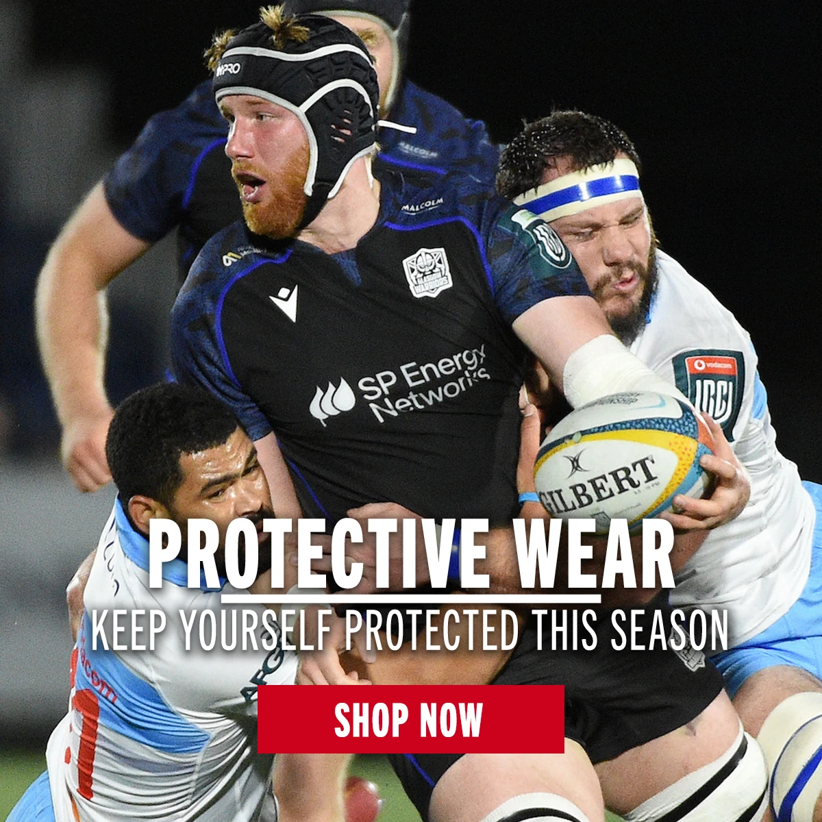 Protective Wear at Rugbystore Glasgow Warriors' Gregor Brown looks to offload the ball in their URC game against the Bulls.