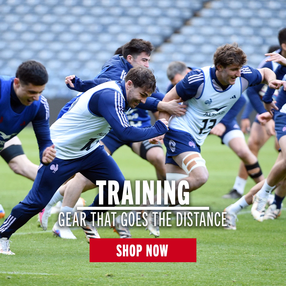 The France rugby squad training ahead of their 2026 6 Nations clash with Scotland at Murrayfield.