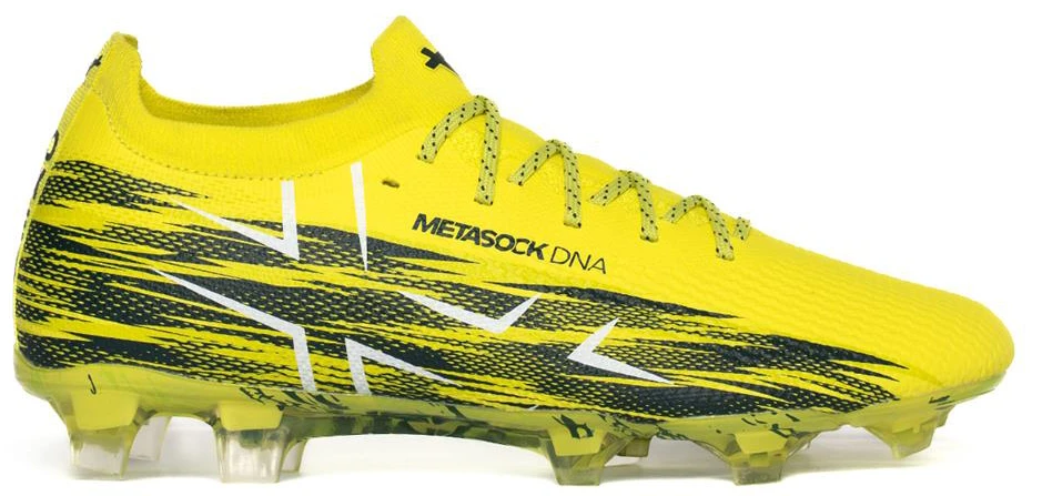 A pair of the new Oxen Adults Metasock Firm Ground Rugby Boot in Yellow Flare. Made for speed these are ideal for fast rugby players.