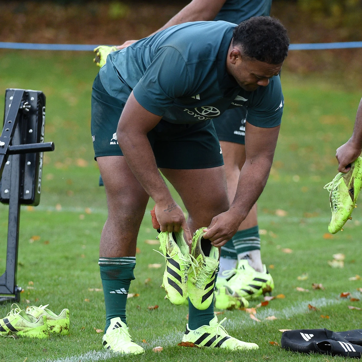 The All Blacks continue to train in their elite level Adidas boots.