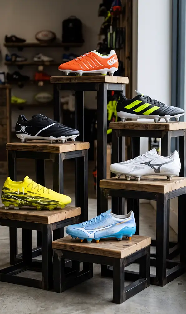 Rugbystore's top 10 selection of rugby boots from the leading brands Adidas, Canterbury, Mizuno, Oxen and Optimum.