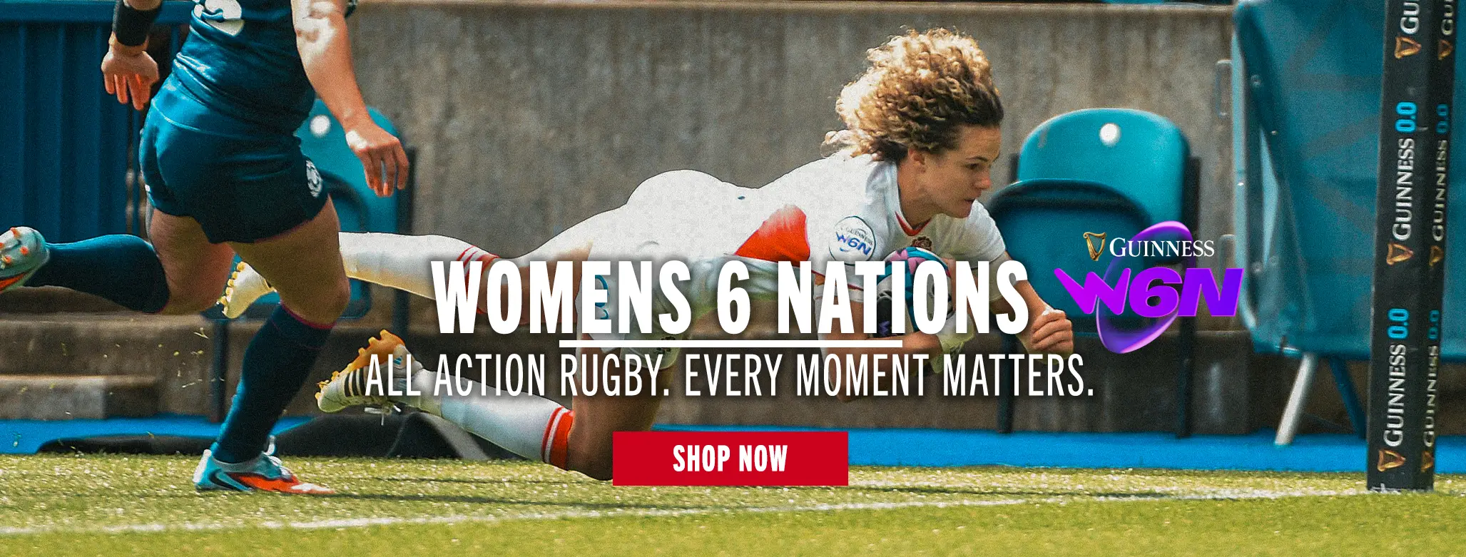 Ellie Kildunne dives for the line as she scores for the Red Roses against Scotland in the 2026 Women's 6 Nations.