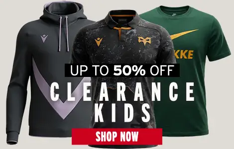 A combination of the Barbarians Hoodie, South Africa Bokke T-Shirt and Ospreys Home Shirt are on show.