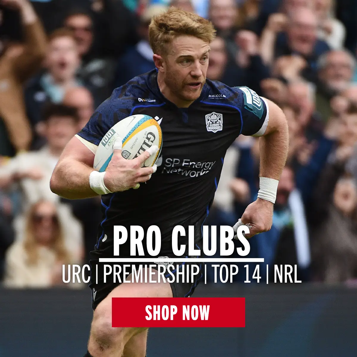 Glasgow Warriors' Kyle Steyn looks to score in their home URC game.