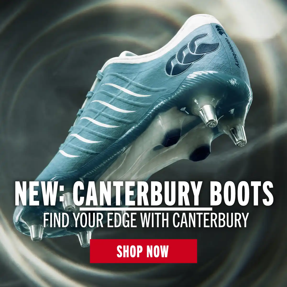 Canterbury Rugby Boots The latest Phoenix Canterbury boot is floating in its new mountain spring blue colour way.